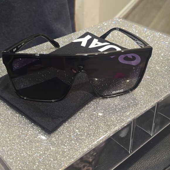 Quay Australia Nightfall Oversized Shield Polarized Sunglasses main image 9